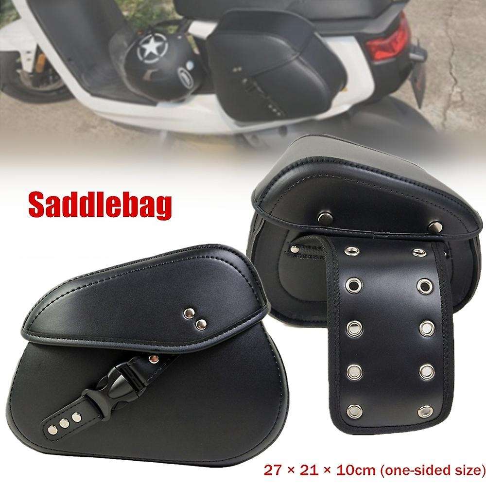 Motorcycle E-Bike Mini Small Side Bag Hanging Bag Luggage Saddle Bags PU Leather Universal Backpack
