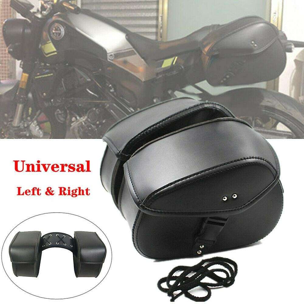 Motorcycle E-Bike Mini Small Side Bag Hanging Bag Luggage Saddle Bags PU Leather Universal Backpack
