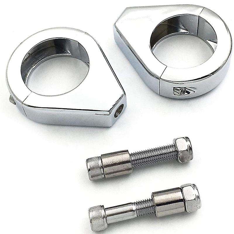 Motorcycle Fork Clamp Turn Signal Clamps for Softail Mount Bracket 39mm Fork Chrome