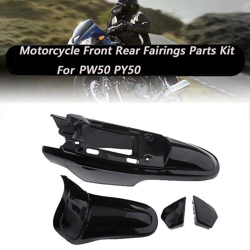 Motorcycle Front & Rear Mudguards Fairing Kit Accesorios for PW50 PY50 Black