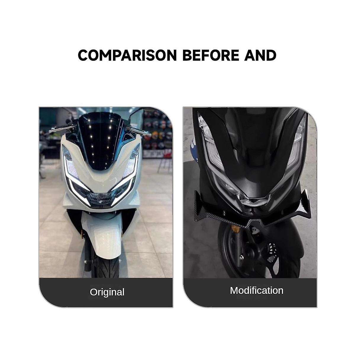 Motorcycle Front Fairing Pneumatic Winglets Tip Wing Protector Shell Cover for Pcx160 Pcx 160 2021 2