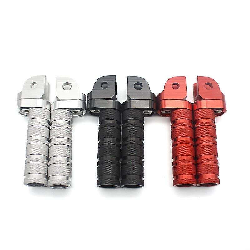 Motorcycle Front Foot Pegs Adjustable Footrest for CBR1000RR 600RR CBR500R CBR600F RVF750R(Silver)