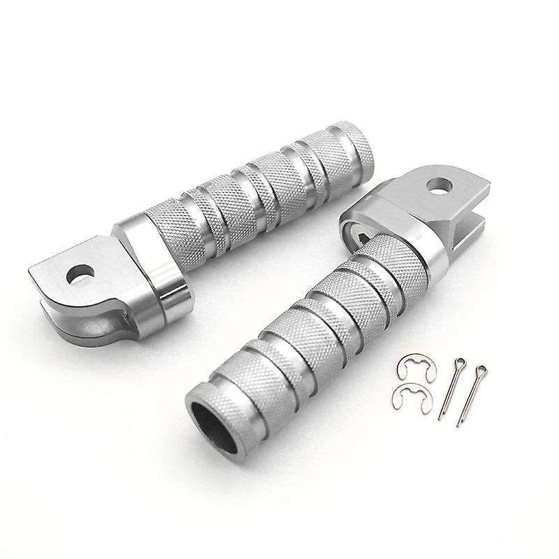 Motorcycle Front Foot Pegs Adjustable Footrest for CBR1000RR 600RR CBR500R CBR600F RVF750R(Silver)