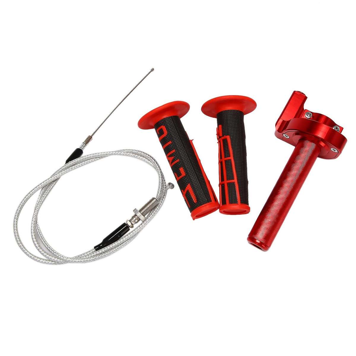 Motorcycle Grips 7/8 inch 22mm Hand Grip with Throttle with Twist Cable for ATV Quad Pit Dirt Bike M