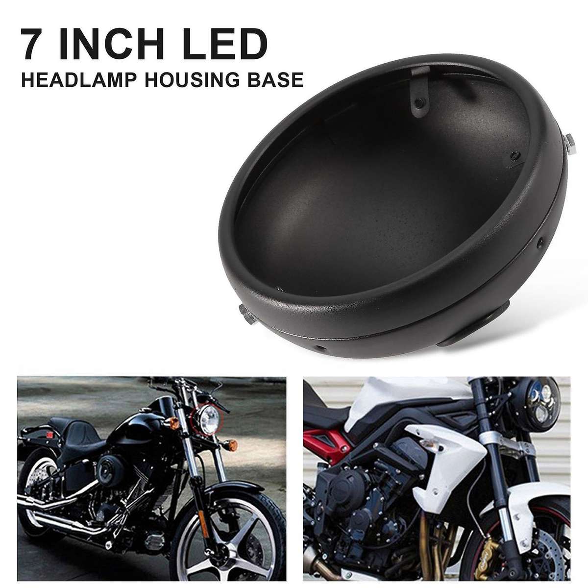 Motorcycle Headlight Base 7-Inch Retro LED Headlight Shell Base