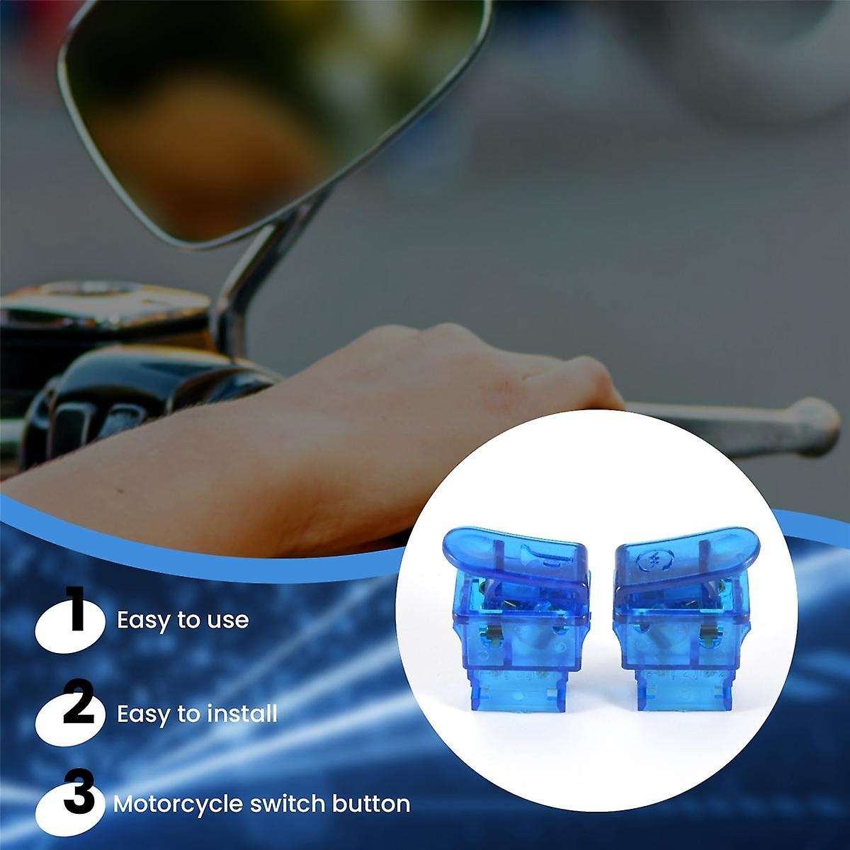 Motorcycle Horn Switch Button Turn Signal Switch Button Start Button for AF27 AF28 AF34 AF35 Blue