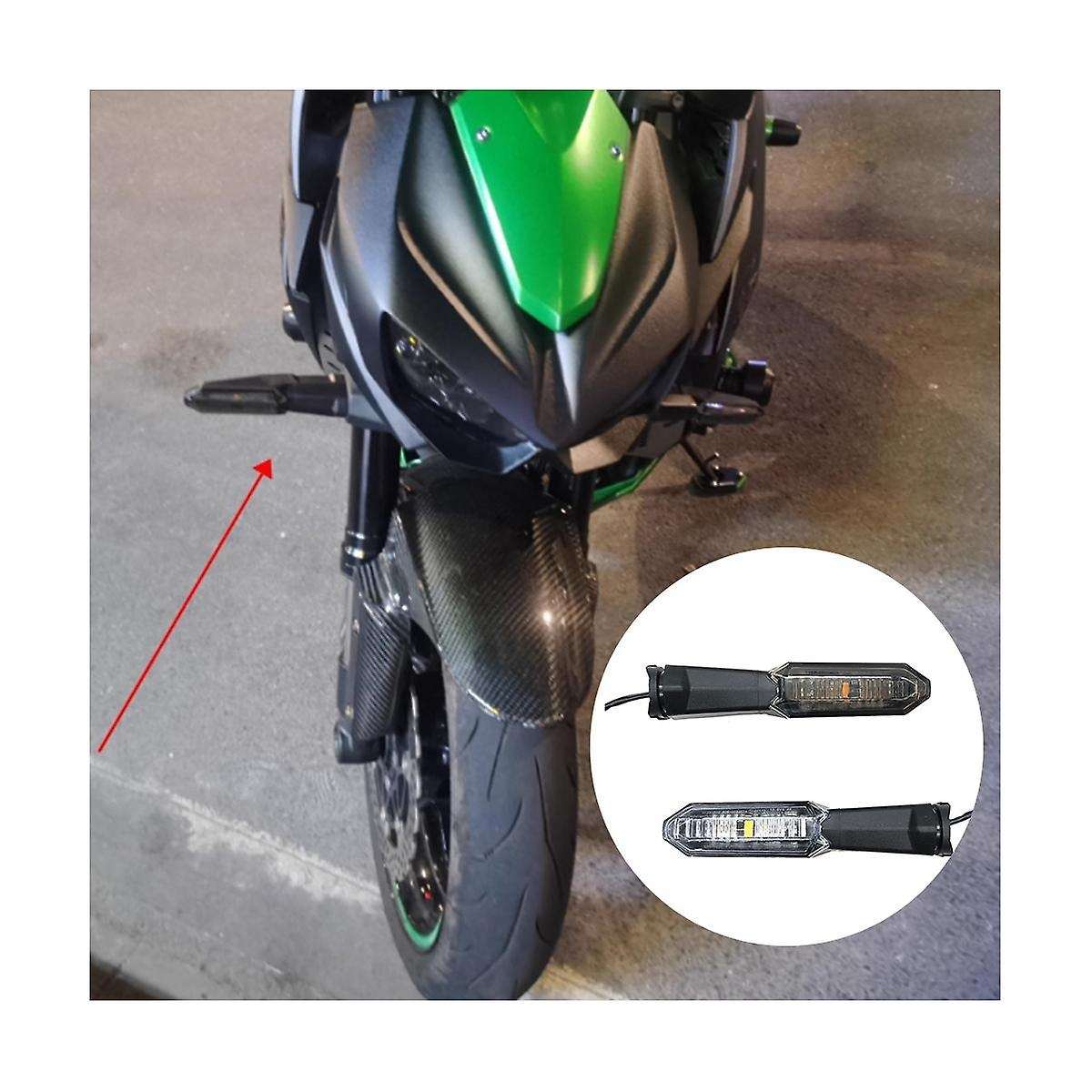 Motorcycle LED Front and Rear Turn Signal Light for Z650 Z900 Z1000Sx Ninja400 650 Indicator Light B
