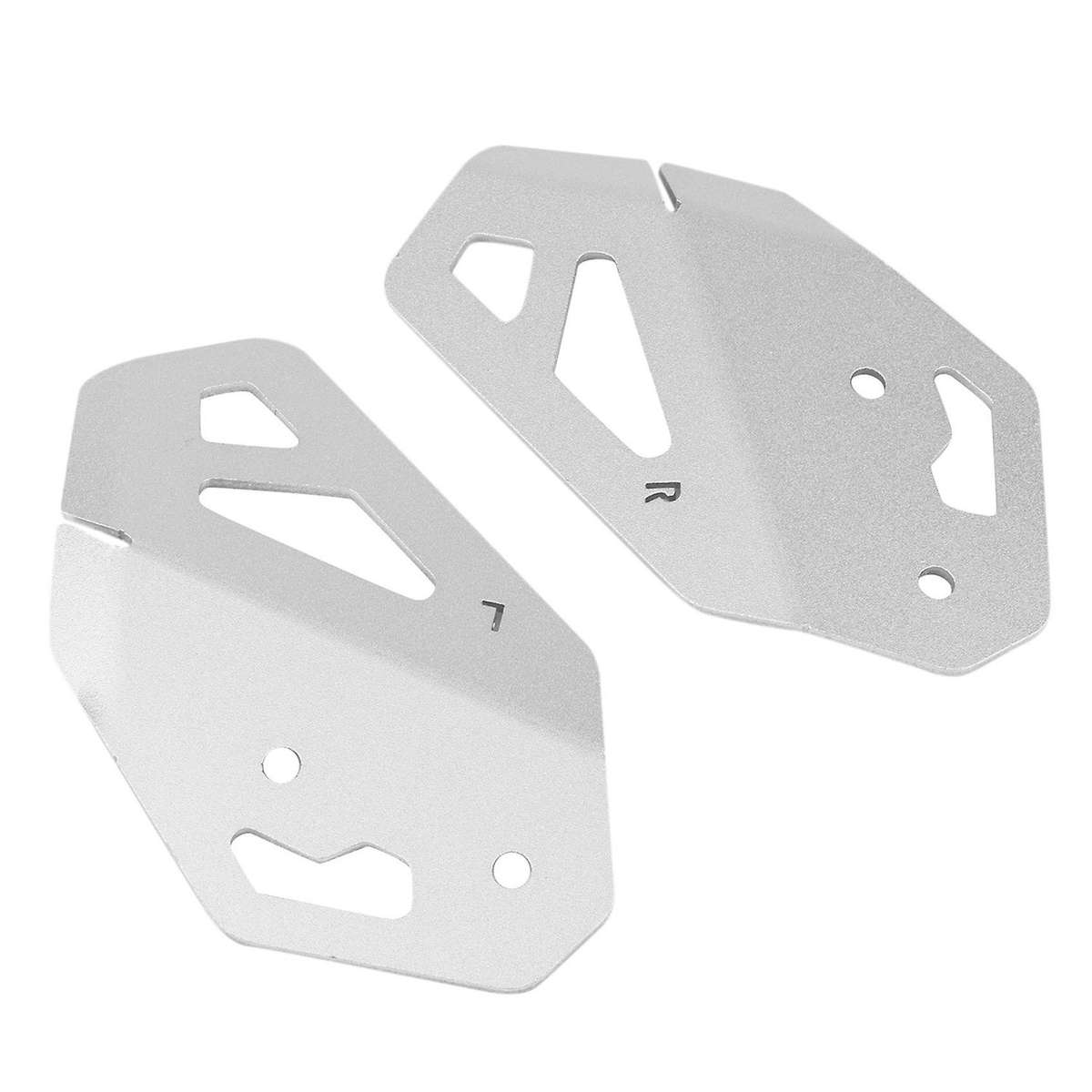 Motorcycle Left and Right Foot Peg Heel Cover Brake Cylinder Guard for 900 GT PRO (Silver)