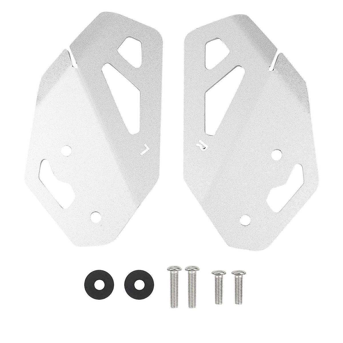 Motorcycle Left and Right Foot Peg Heel Cover Brake Cylinder Guard for 900 GT PRO (Silver)