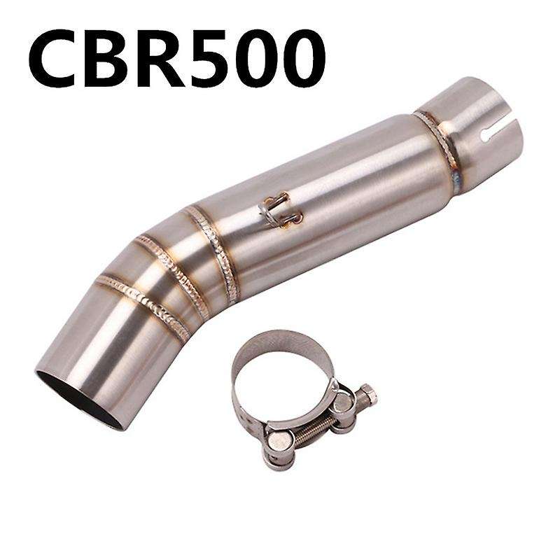 Motorcycle Middle Pipe Link Pipe Exhaust Slip-on Section for CBR500 without Exhaust Muffler