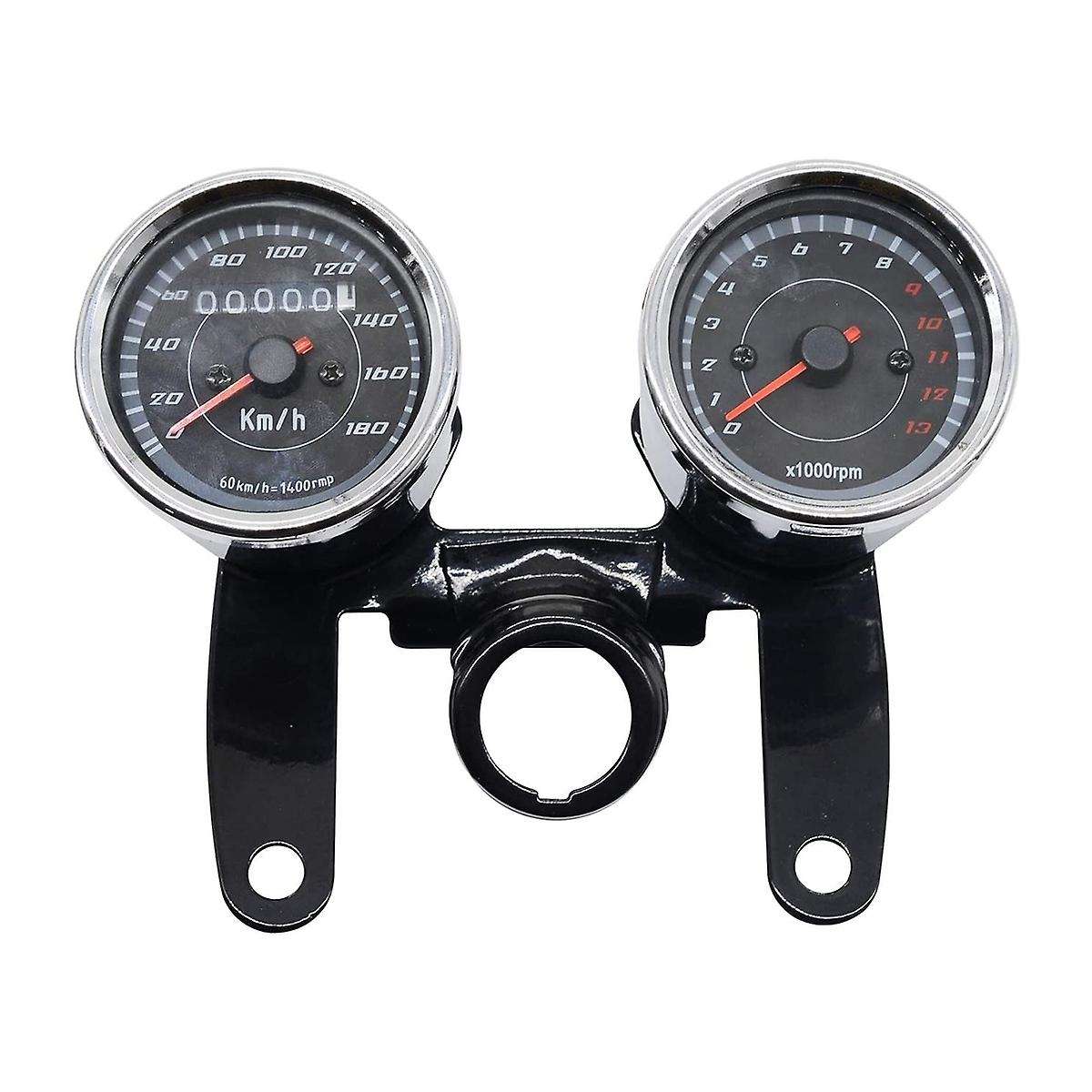 Motorcycle Modified Odometer Dual Range Meter Code Table Led Tachometer Double Round