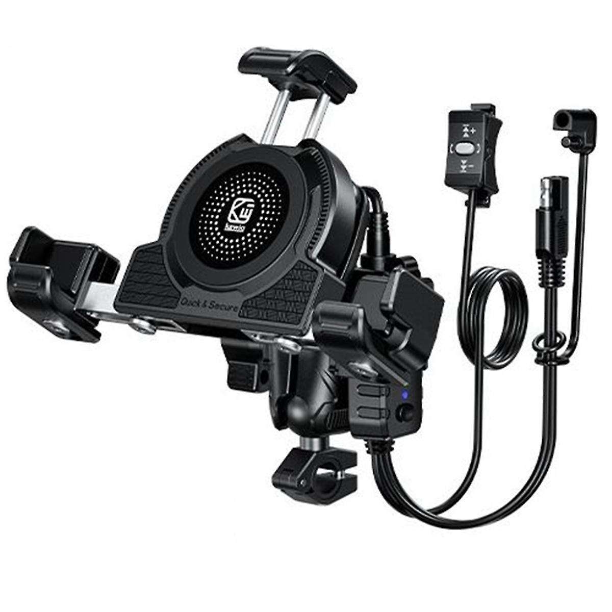 Motorcycle Phone Holder for Moto Stand Wireless Charger Support USB C Fast Charging Cell Phone Mount