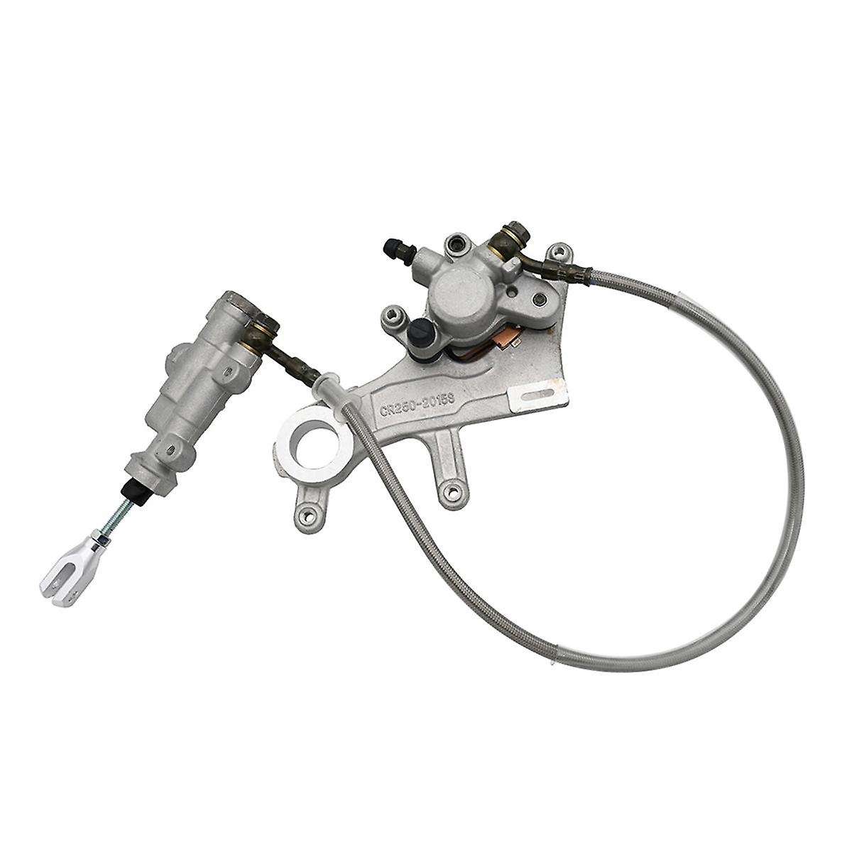 Motorcycle Rear Brake Caliper Master Cylinder Pump W/Oil Hose for CR125R CR250R CRF250R CRF450R 200