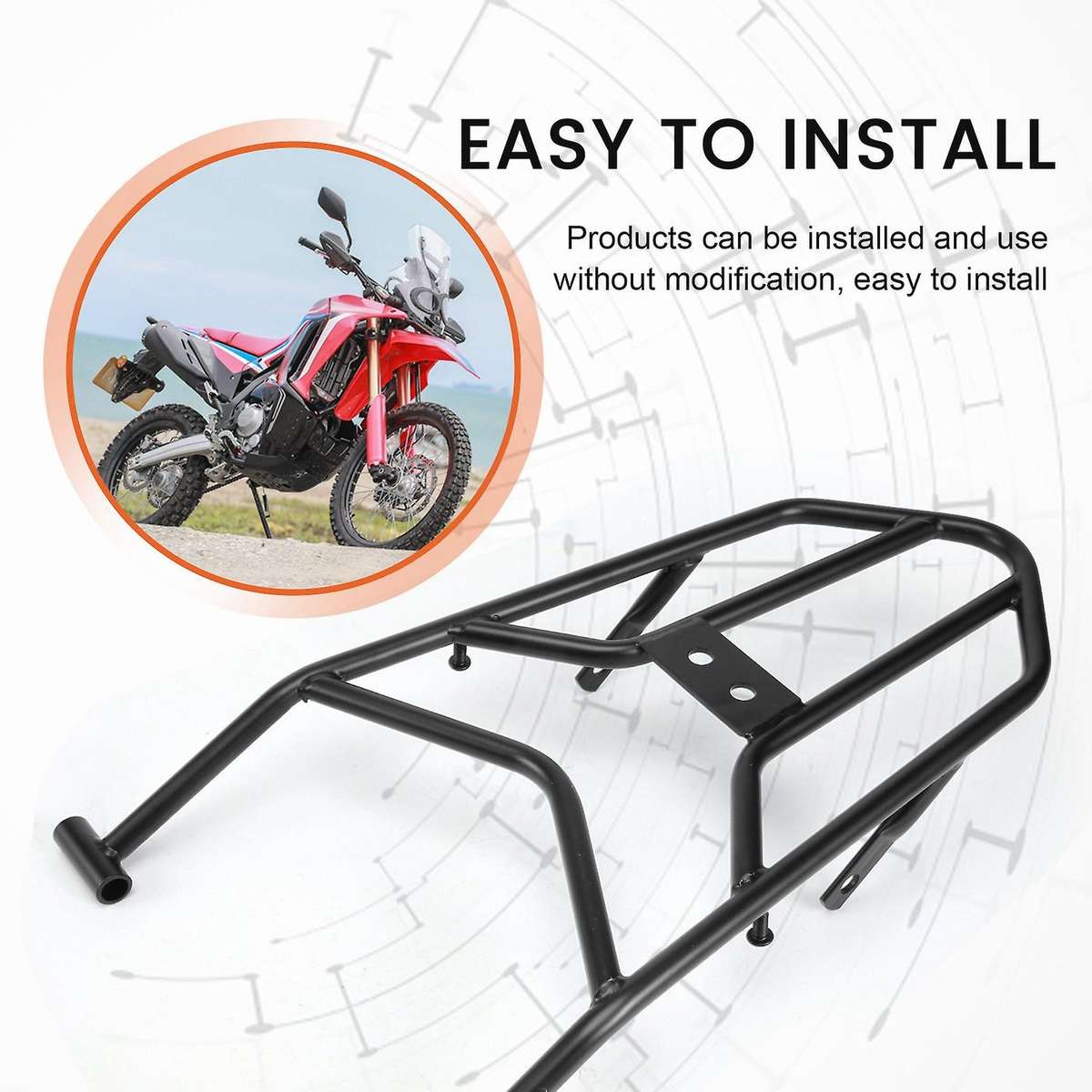 Motorcycle Rear Tail Rack Top Box Case Suitcase Board for Crf300l Crf300l Crf 300 2021 2022