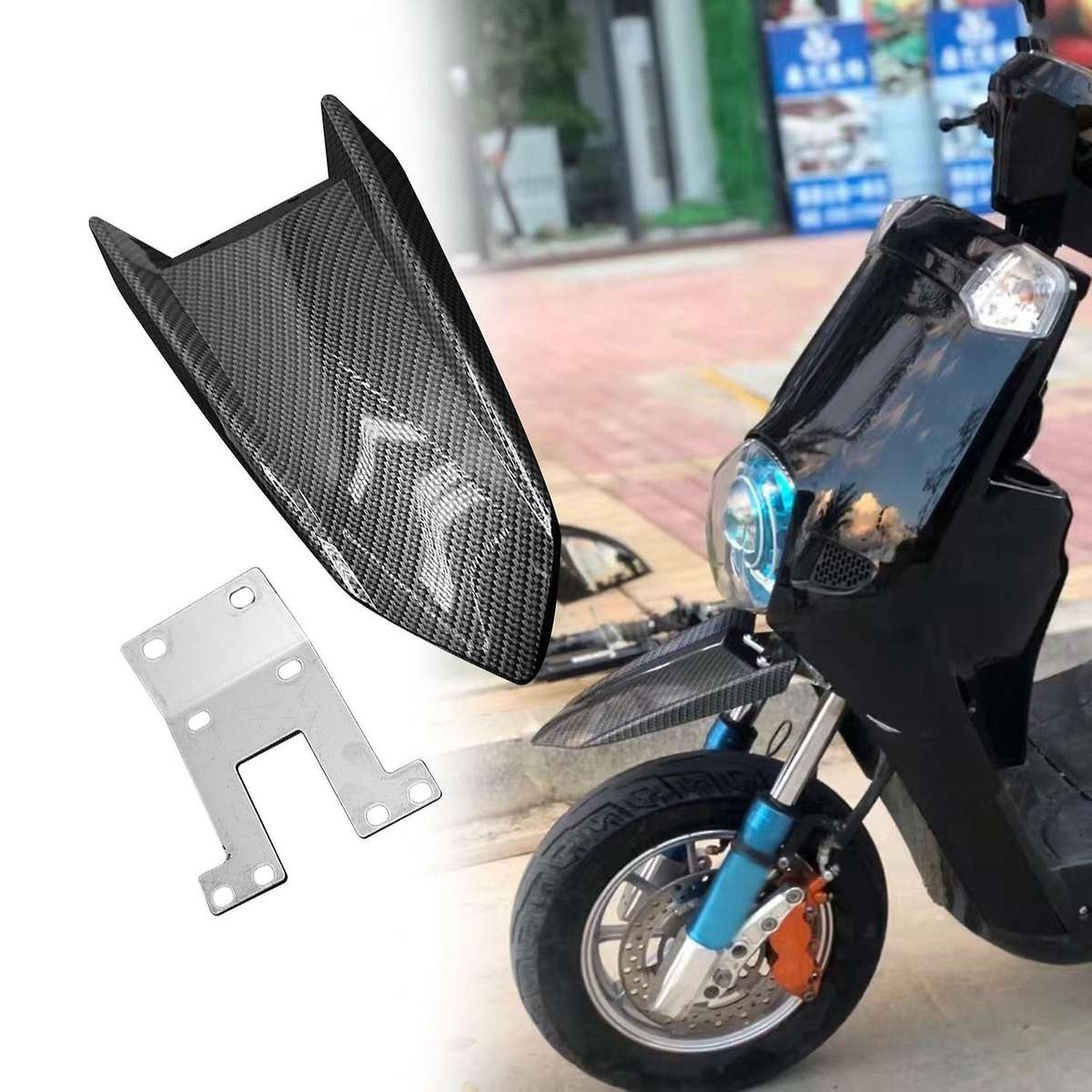 Motorcycle Scooter Front Cover Front Mudguard Carbon Fiber Pattern for BWS125 JOG /CYGNUS CUXI S5 S9
