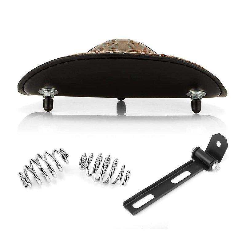 Motorcycle Solo Seat Springs Mounting Bracket Kit for XL 883 1200 Chopper Custom Brown-Crocodile