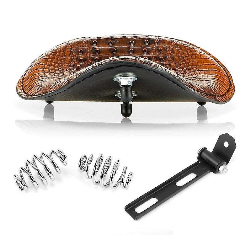 Motorcycle Solo Seat Springs Mounting Bracket Kit for XL 883 1200 Chopper Custom Brown-Crocodile
