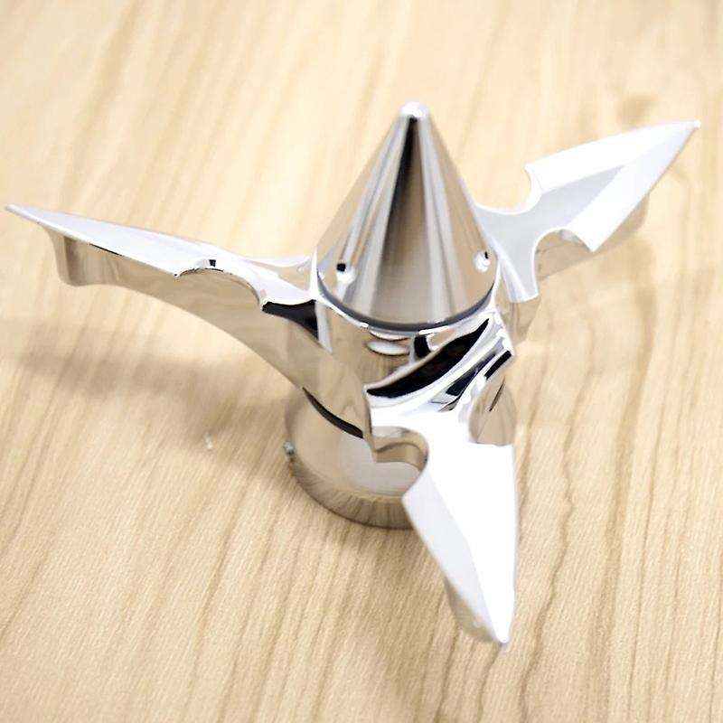 Motorcycle Spun Blade Spinning Front Axle Cap Nut Cover for XL883 XL1200 X48 Softail XL XG(Silver)