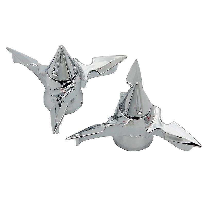 Motorcycle Spun Blade Spinning Front Axle Cap Nut Cover for XL883 XL1200 X48 Softail XL XG(Silver)