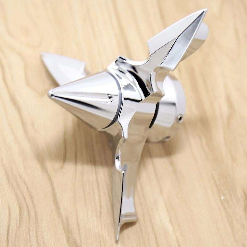 Motorcycle Spun Blade Spinning Front Axle Cap Nut Cover for XL883 XL1200 X48 Softail XL XG(Silver)