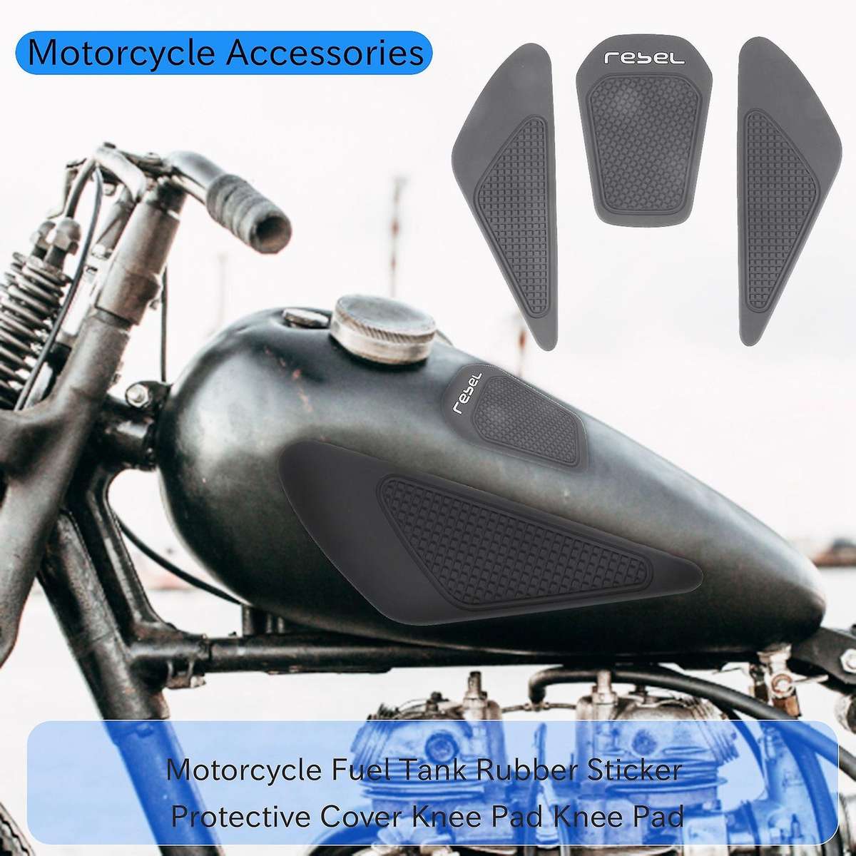 Motorcycle Tank Rubber Sticker Protector Sheath Knee Tank Pad for REBEL500 REBEL300 REBEL CMX 500 CM