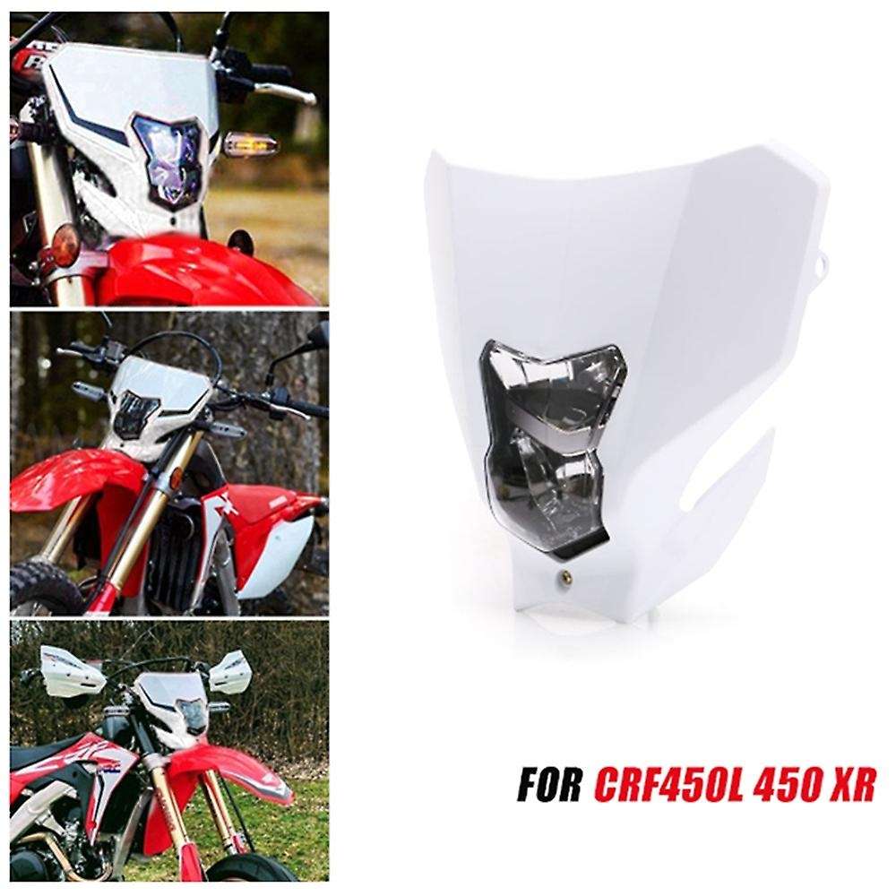 Motorcycle White Halogen HeadLight Lamp Windshield Headlight Fairing Mask DRL Light for Crf450L 450X