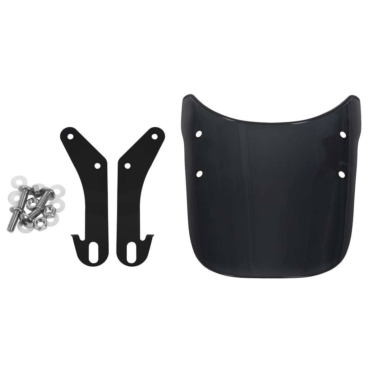 Motorcycle Windshields,headlight Fairing Universal Windscreen W/mount Bracket Fit 5 to 7inch Round