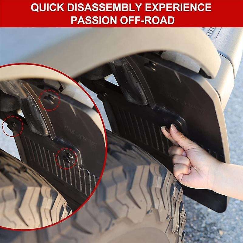 Mud Flaps for Accessories 2021 2022 2023 2/4 Door Front and Rear Splash Guard Mudguard