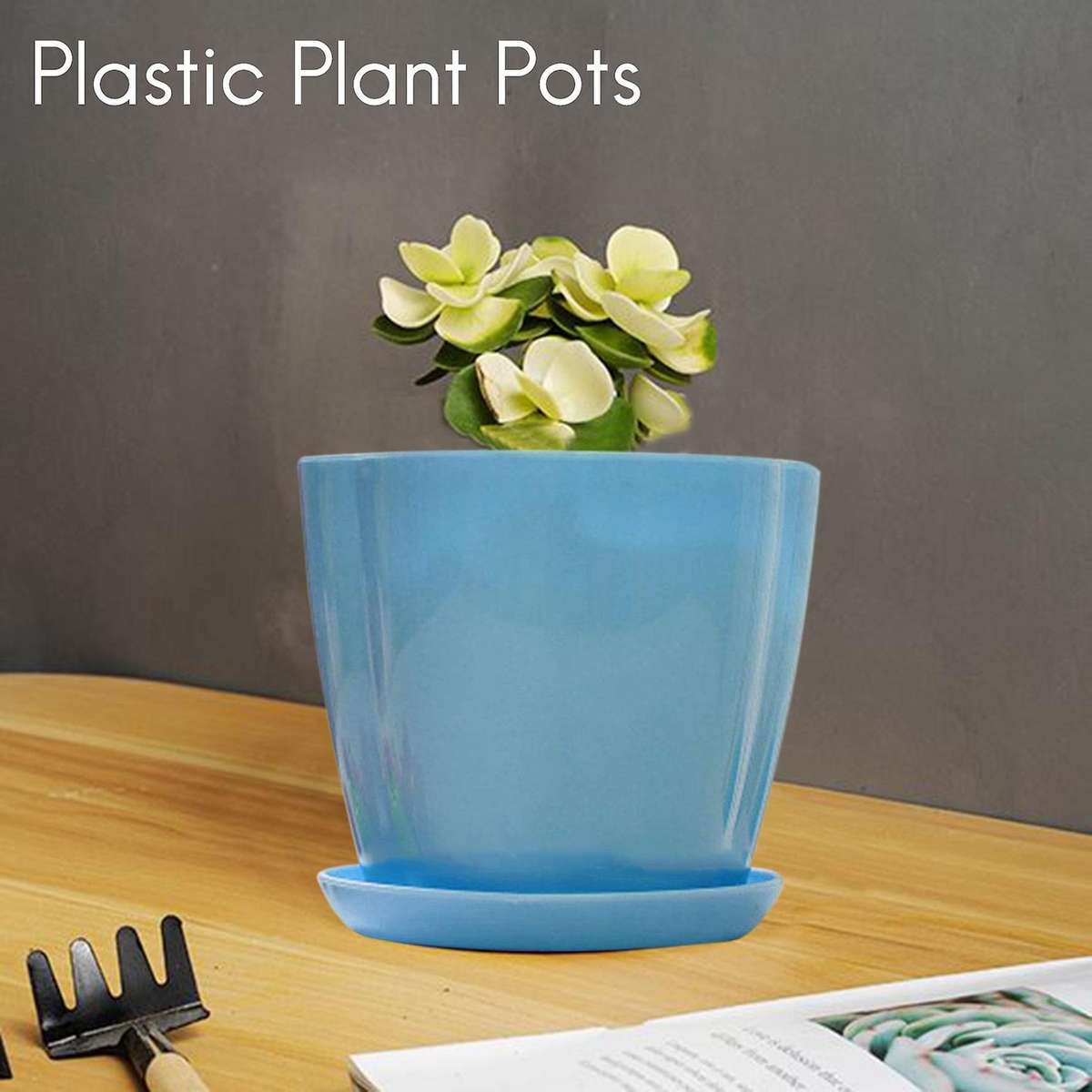 Multi Color Thick Plastic Plant Pots Seedling Nursery Transplanting Planter Container Outdoor Indoo