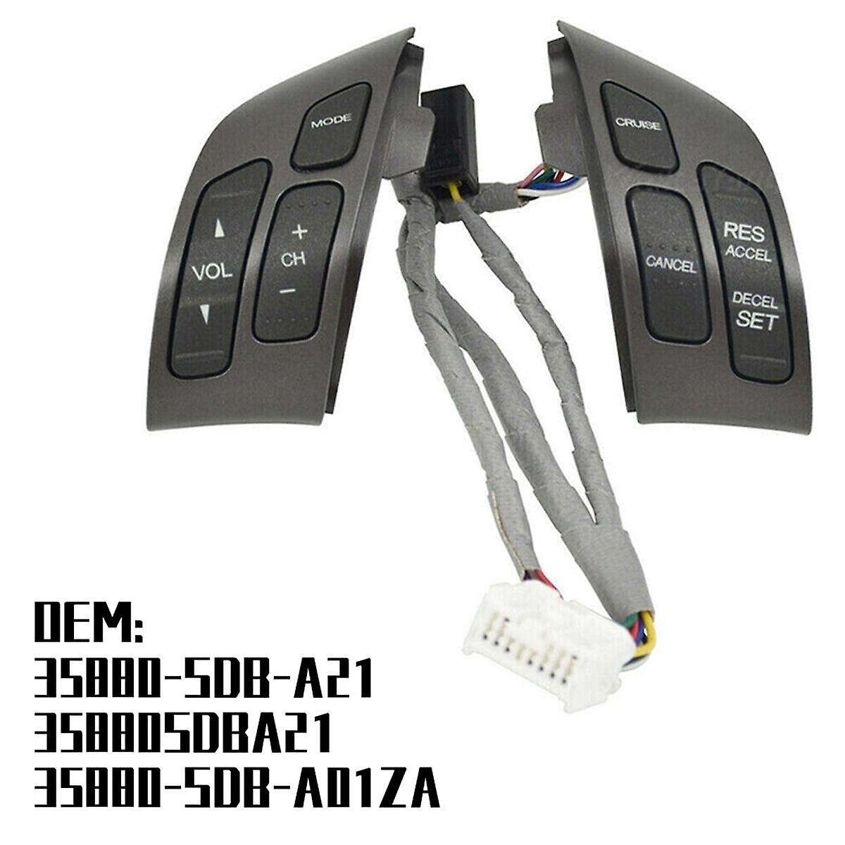 Multifunction Steering Wheel Cruise Volume Control Switch Button for Accord 2003-07 35880-SDB-A21 35