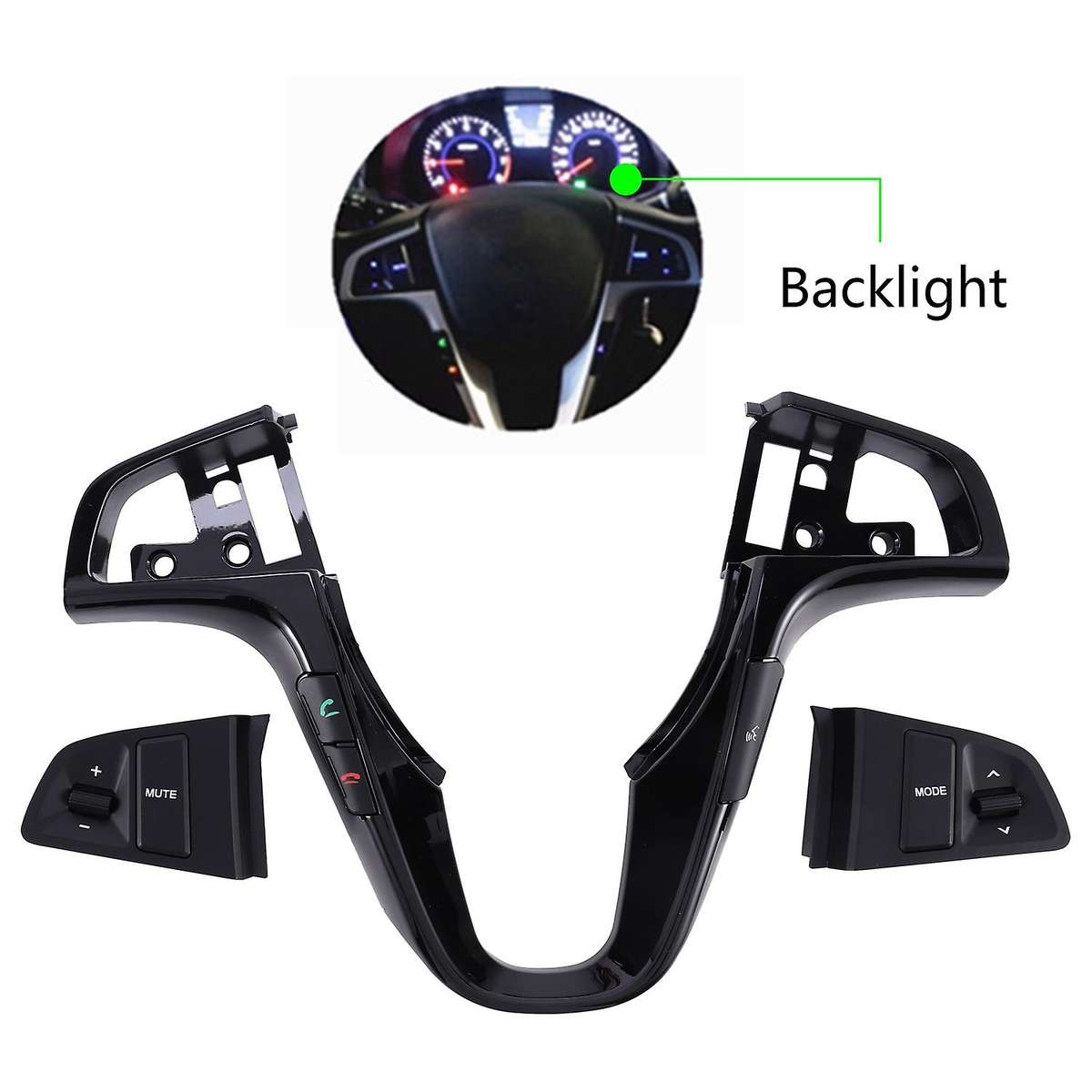 Multifunction Steering Wheel Cruise Button Audio Volume Music Control Button with light&BT for
