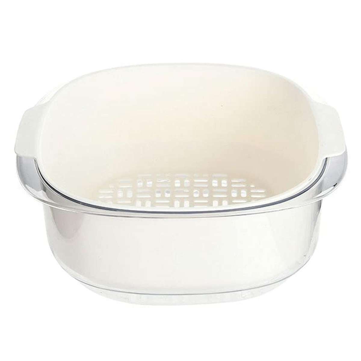 Multi-Functional Double-Layer Plastic Drainage Basin and Basket Mixed Fruit and Vegetable Filter Cl