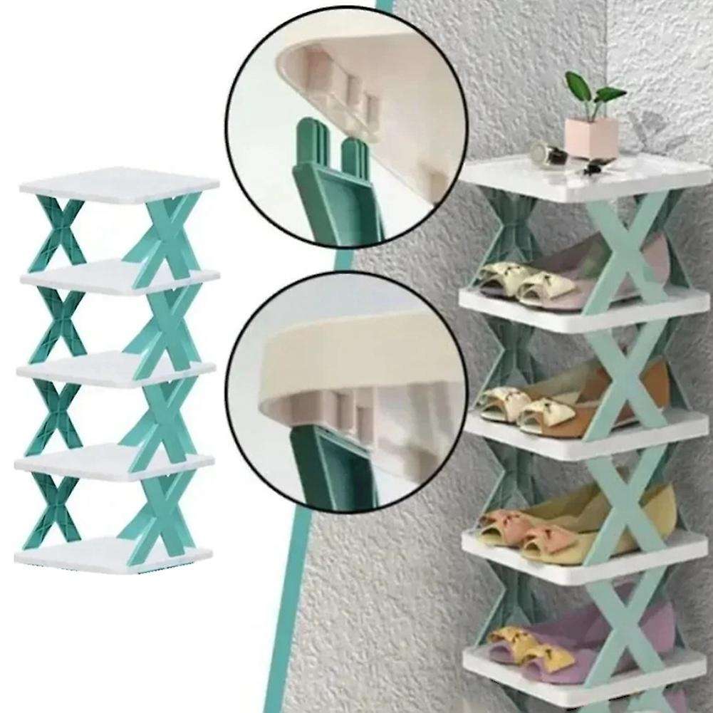 Multi-Layer Shoe Storage Rack, DIY Space-Saving Stackable Shoe Rack, Removable Storage Cabinet Shoe