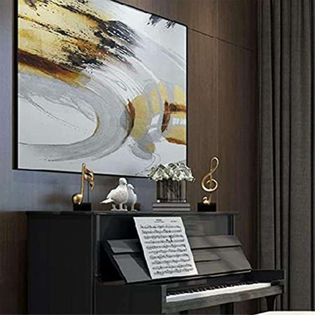 Music Note Decor Musical Sculpture Statue Resin Music Note Figurine for Home Piano Gifts Resin Ornam