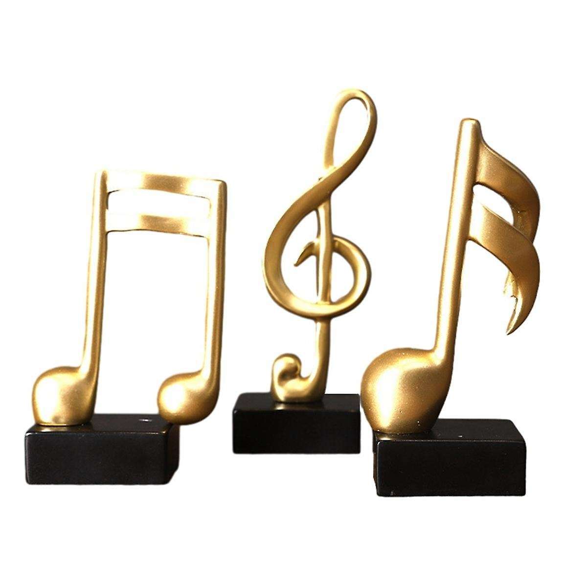 Music Note Decor Musical Sculpture Statue Resin Music Note Figurine for Home Piano Gifts Resin Ornam
