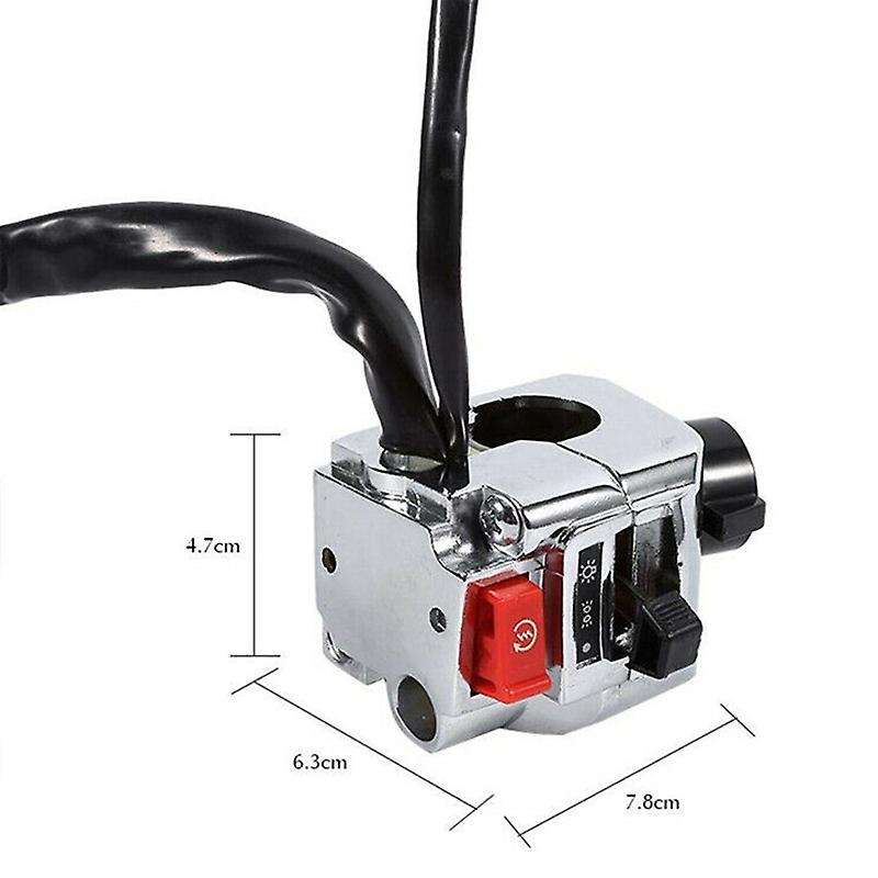 New 22mm 7/8 inch 12V Motorcycle Handlebar Switch Control Assembly Horn Indicator Button