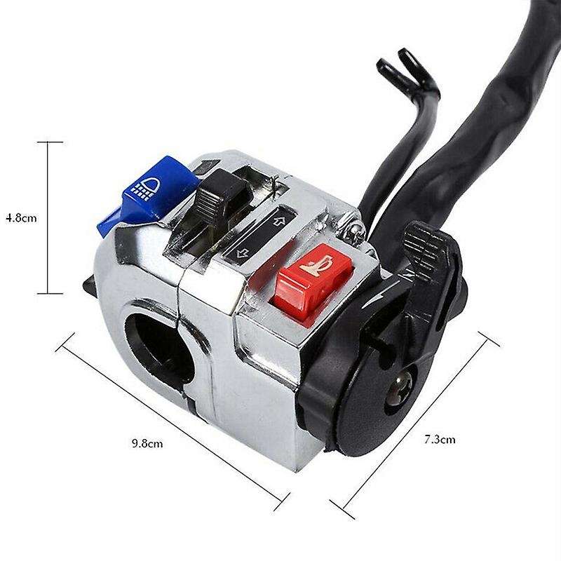 New 22mm 7/8 inch 12V Motorcycle Handlebar Switch Control Assembly Horn Indicator Button