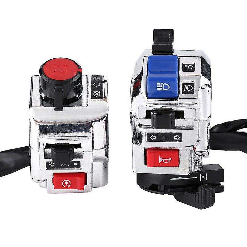 New 22mm 7/8 inch 12V Motorcycle Handlebar Switch Control Assembly Horn Indicator Button