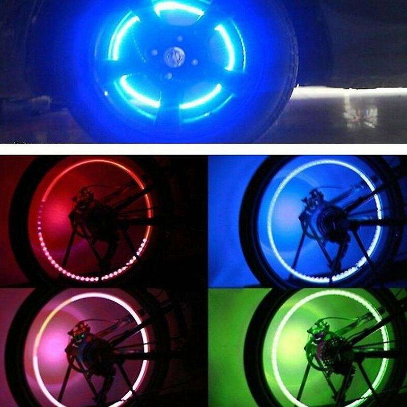 New Car Motorcycle Wheel Tire Tyre Valve Cap Neon LED Flash Light Lamp Hot Bike Car Motorcycle Flash