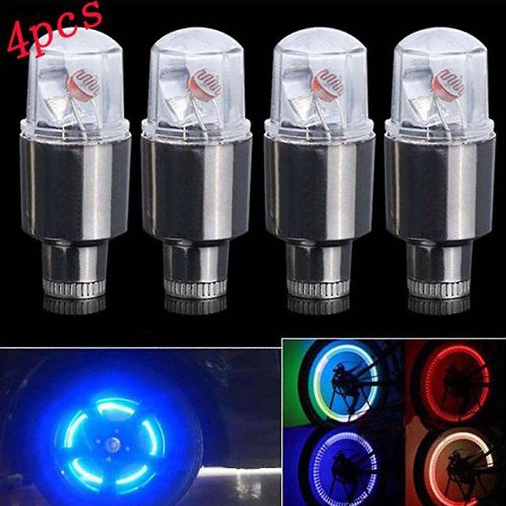 New Car Motorcycle Wheel Tire Tyre Valve Cap Neon LED Flash Light Lamp Hot Bike Car Motorcycle Flash