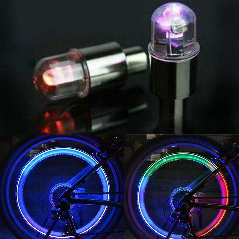 New Car Motorcycle Wheel Tire Tyre Valve Cap Neon LED Flash Light Lamp Hot Bike Car Motorcycle Flash