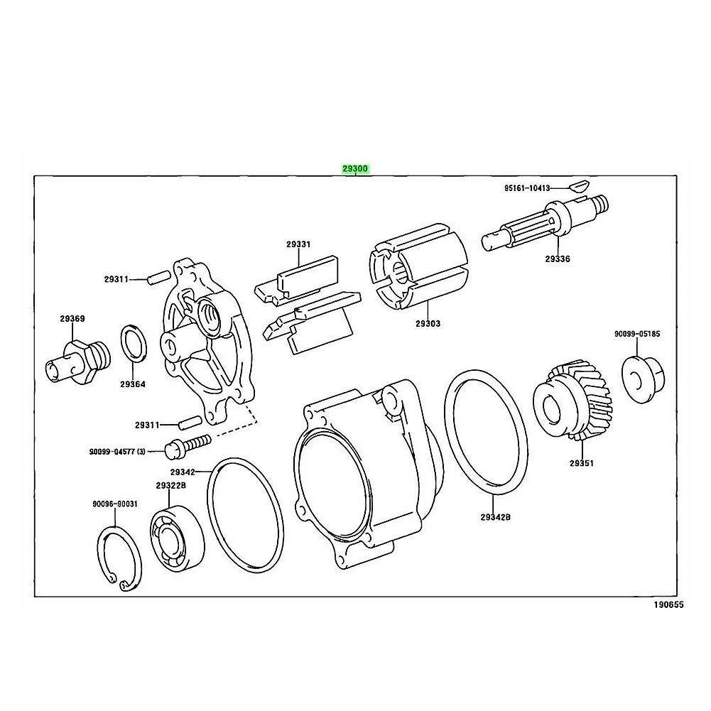 New Engine Vacuum Pump for Land Cruiser HZJ75 HDJ78 HDJ80 1HZ 1HD