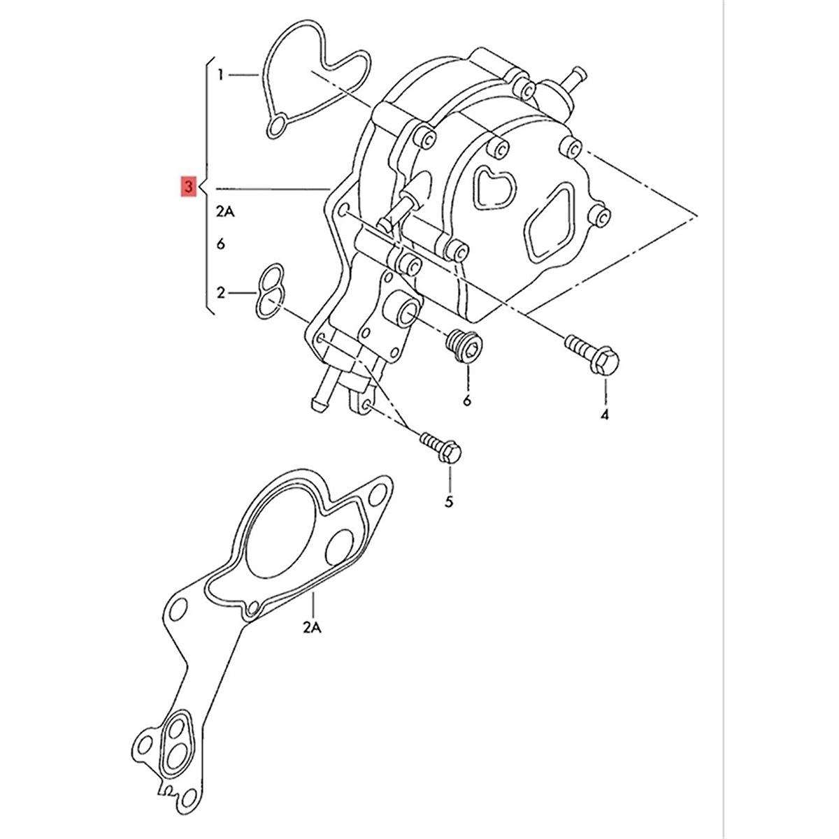 New Fuel Vacuum Pump Golf TDI 038145209 038145209Q 038145209A
