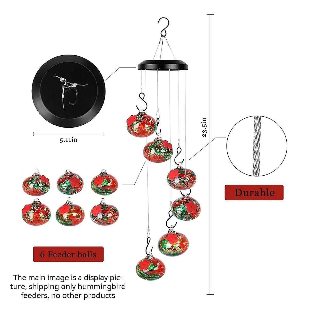 New Wind Chime Bird Feeder Garden Decor Outdoor, Bird Feeder with Hanging and Window Connection