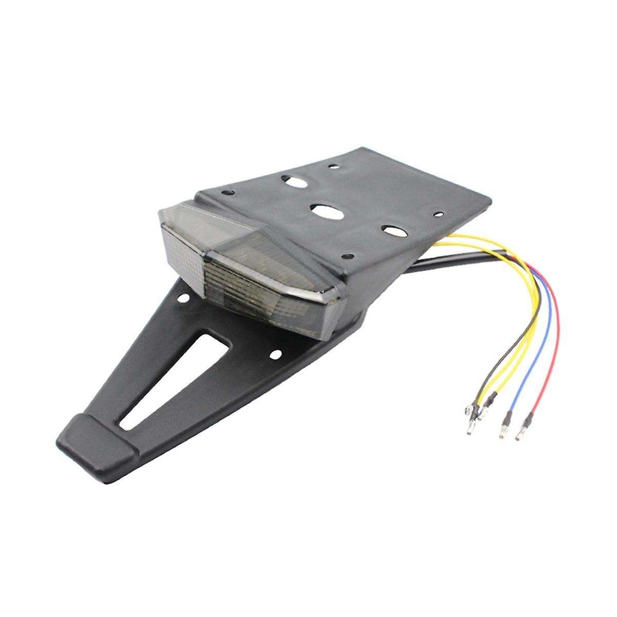 New Wd 12vled Rear Tail Light for Motorbikes Off-road Retrofit Licence Plate Light with Gray