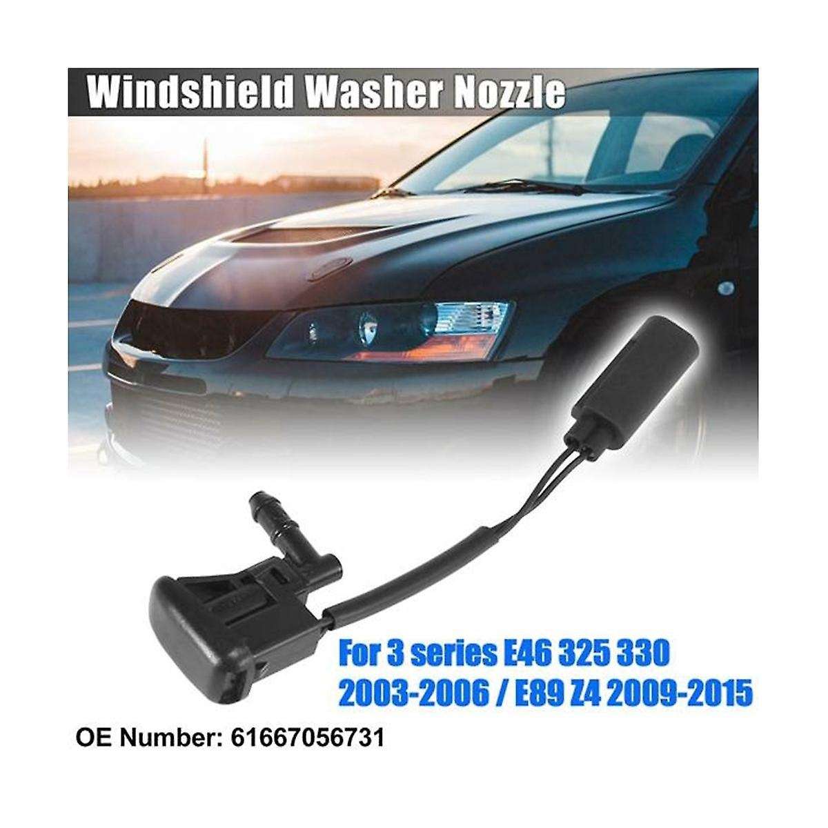 New Windshield Heated Washer Sprayer Nozzle Jet 61668361039 for 3 Series E46 325 330 2003-2006 E89