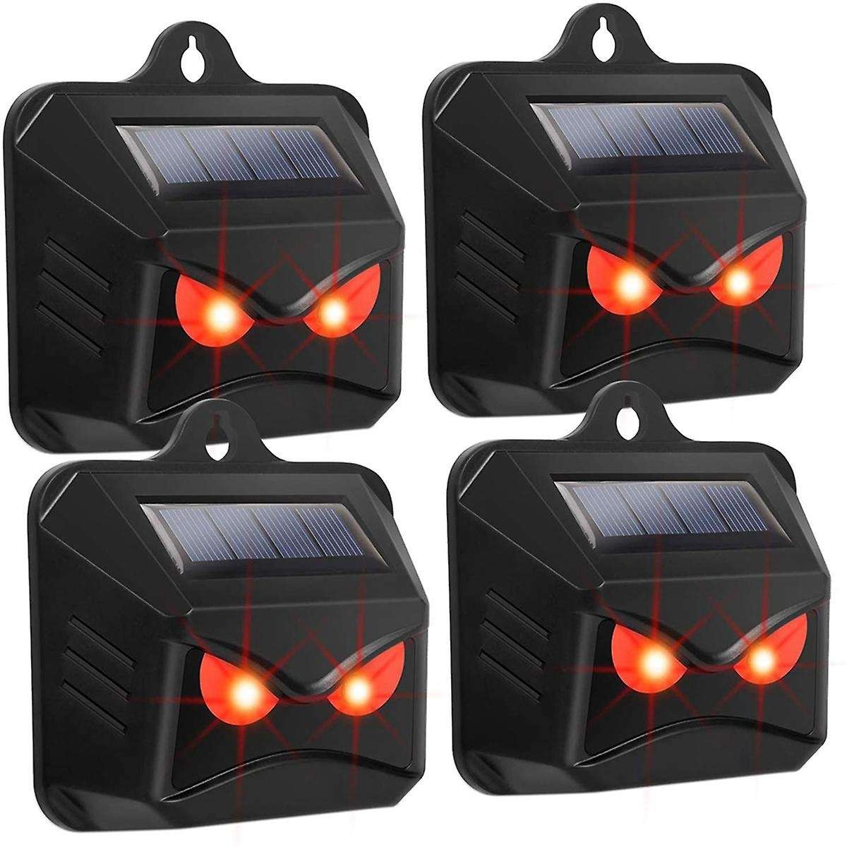 Nighttime Animal Deterrent Light Solar Powered Nocturnal Animal Repeller with Bright Strobe LED Ligh