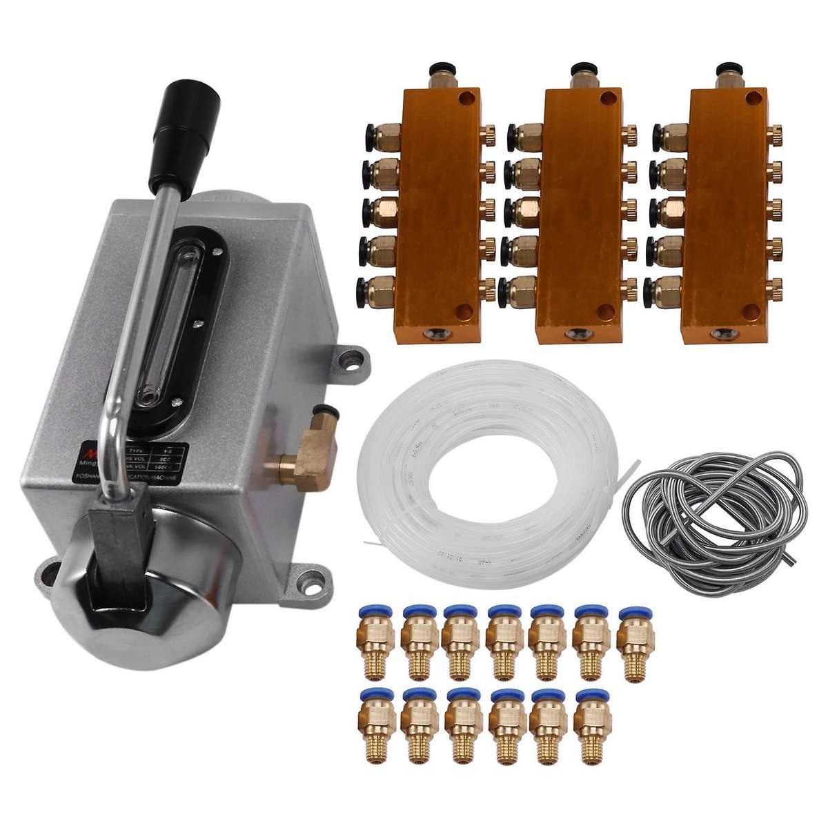 One Set Lubricating Oil Pump Hand-actuated Cnc Router Electromagnetic Lubrication Pump Lubricator St