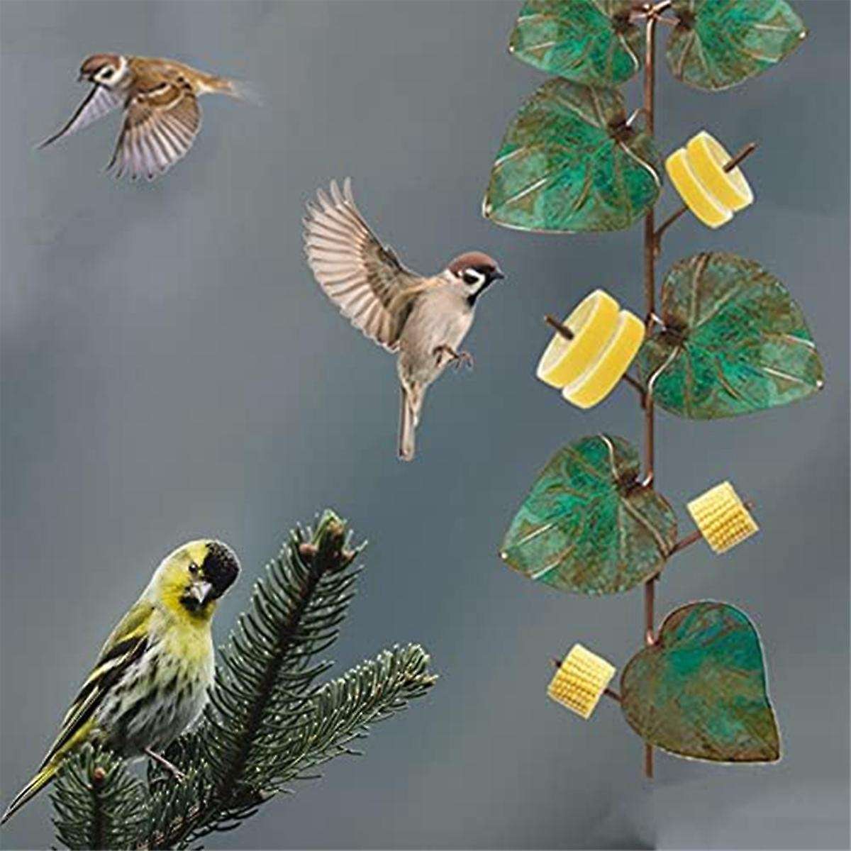 Oriole Bird Feeder for Outdoors Hanging Green Leaf Orange Fruit Bird Feeder Outdoor Garden