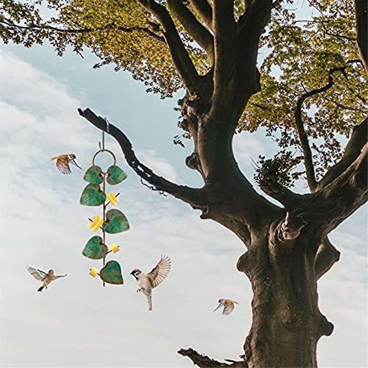 Oriole Bird Feeder for Outdoors Hanging Green Leaf Orange Fruit Bird Feeder Outdoor Garden